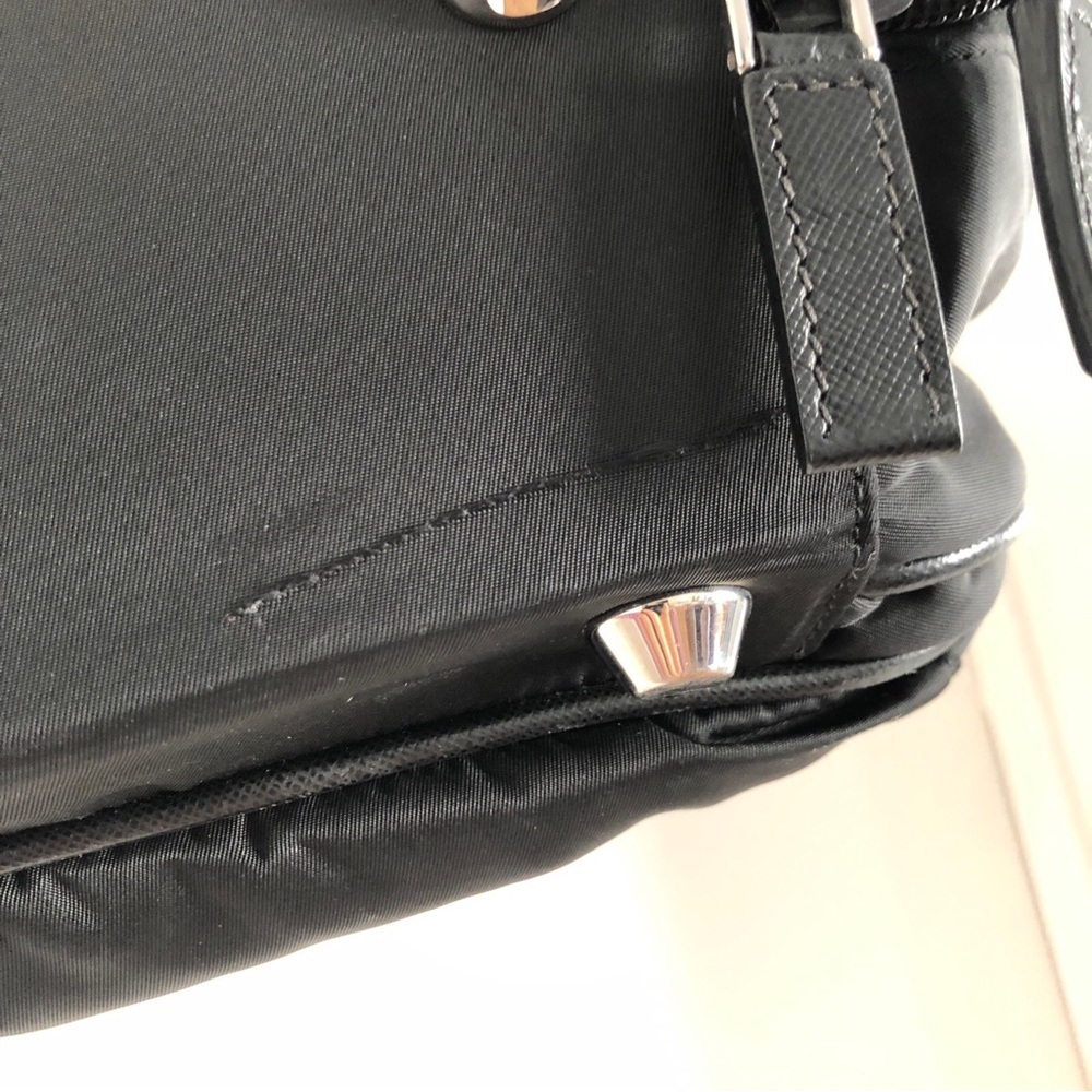 Prada Black re-Nylon saffiano leather Travel Tote Bag - Picture 7 of 15